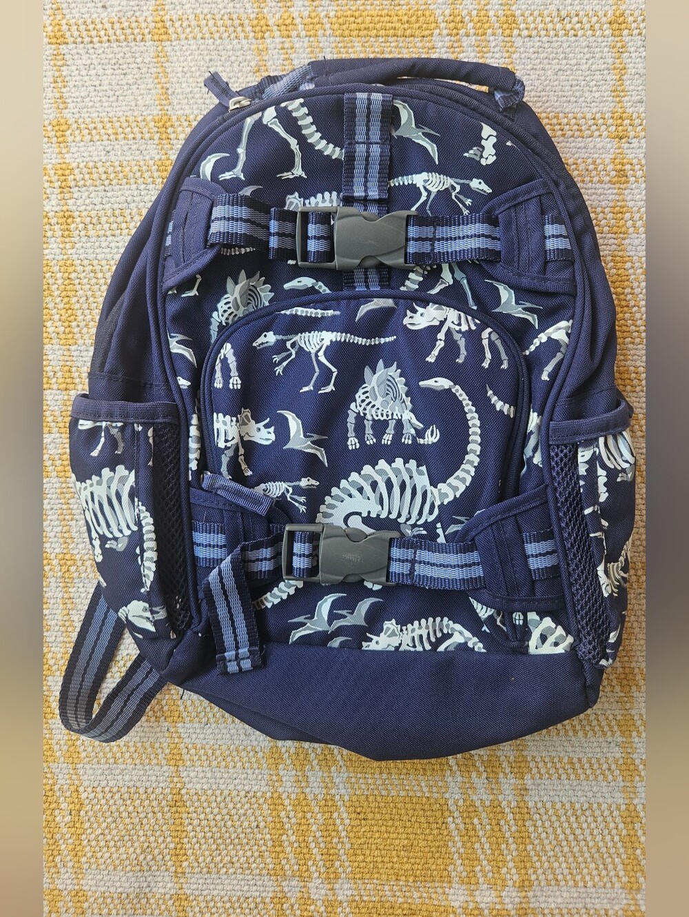Pottery Barn Kids Glow In The Dark Navy Dinosaur Skeleton Backpack
